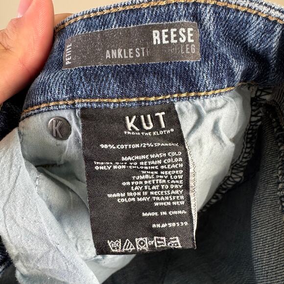 Kut From The Kloth Reese Ankle Straight Leg Jeans US Women's 00 Petite - Picture 5 of 6